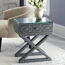$287.99 sale $359.99 reg $230.39 when you use. Hemicycle Nailhead Grey Side Table