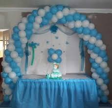 White Baby Blue Balloon Arch Balloon Crafts Balloon Decorations Balloons