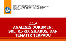 Ki dan kd kurikulum 2013 revisi 2016 sd/mi berdasarkan permendikbud no. 2 1 A Analisis Dokumen Skl Ki Kd Silabus Dan Tematik Terpadu Ppt Download