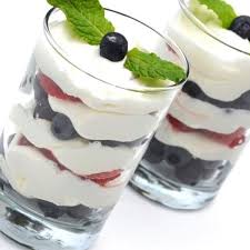Easy Marshmallow Cream Parfait 1 8 Ounce Package Cream Cheese Softened 1 7 Ounce Jar Marshmallow Creme 1 Cup Fresh Str Desserts Food Marshmallow Creme