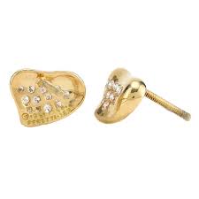 Elsa peretti®:diamonds by the yard® open heart earrings. Vintage Tiffany Co Elsa Peretti Heart Diamond Earrings In 18k Yellow Gold New York Jewelers Chicago