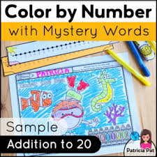 Christmas color by number multiplicationlooking for a fun and festive way for your students to practice their. Addition Math Center Coloring Page Free Color By Number Summer Tpt