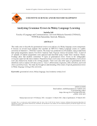 Bertekun 1 berbuat sesuatu (bekerja, belajar dsb) dgn tekun; Pdf Analysing Grammar Errors In Malay Language Learning