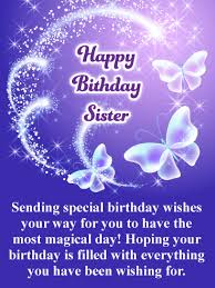 Personalize your own printable & online birthday cards for sister. Butterfly Birthday Cards For Sister Birthday Greeting Cards By Davia Free Ecards