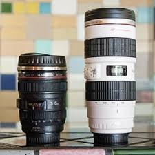Camera Lens Stainless Steel Coffee Mug Canecas Look