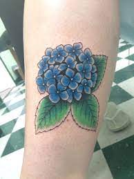 My Hydrangea Flower Tattoo For My Grandfather Hydrangea Tattoo Tattoos Grandfather Tattoo
