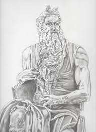 His sketch of her is equally well known and close study of the drawing reveals how occupied the artist was with her every aspect. Study Of Michelangelo S Moses Oldschool Art Drawings Illustration Religion Philosophy Astrology Christianity Biblical Scenes Ten Commandments Artpal