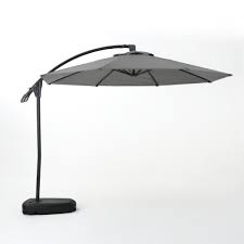 Black And White Striped Patio Umbrella Walmart Noble House 9 71 Ft Aluminum Cantilever Tilt Patio Umbrella In Gray 19315 The Home Depot Patio Umbrella Offset Patio Umbrella Cantilever Patio Umbrella