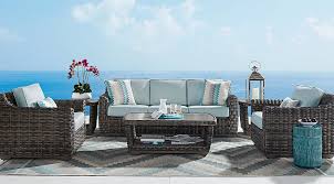 Cindy Crawford Home Montecello Gray 4 Pc Outdoor Seating Set With Seafoam Cushions Outdoor Seating Set Outdoor Outdoor Seating