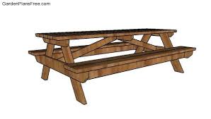 8 Foot Picnic Table Free Diy Plans Picnic Table Plans Wooden Picnic Tables Picnic Table