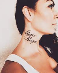 Name Neck Tattoo Script Neck Tattoo Name Neck Tattoo Tattoos