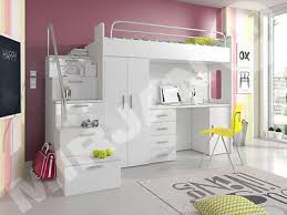 Hochbett Etagenbett Multimo 4s Kinderbett Mit Schreibtisch Und Schrank 7 Farben Hochbett Mit Schrank Loft Betten Zimmer