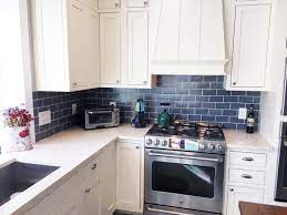 Glass subway tile backsplash blue subway tile blue backsplash hexagon backsplash beadboard backsplash herringbone backsplash backsplash ideas stunning cobalt kitchen island with complimenting cobalt glass subway tile backsplash. Blue Subway Tile And Copper Kitchen Mercury Mosaics