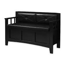 ‹retour à bancs de rangement. Carlton Padded Bench In Black Bed Bath Beyond