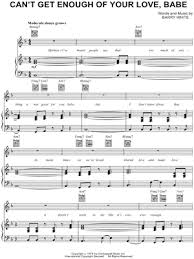 Скачать минус песни «can t get enough of your love» 320kbps. Barry White Can T Get Enough Of Your Love Babe Sheet Music In F Major Transposable Download Print Sku Mn0066597