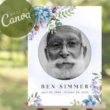 Funeral Welcome Sign Blue