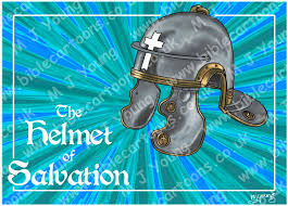 Bible Cartoons Ephesians 06 Armour Of God Helmet Of Salvation Blue