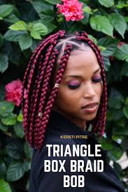 You Know I Had To Do It To Em Short Bob Box Braids Triangle Box Braids Box Braids Bob Box Braids Styling