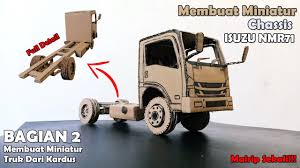 Proses membuat kabin miniatur truk! Cara Membuat Bak Isuzu Nmr 71 Dari Kardus Bagian 3 Miniatur Dari Kardus Youtube