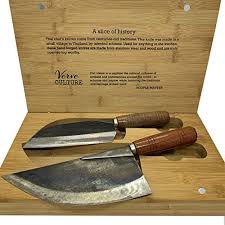Cheap knife sets, buy quality home & garden directly from china suppliers:xyj 4pcs handmade forged carbon steel knife set 8'' chef 8'' cleaver 7'' santoku 7'' chopping knives chinese kitchen knife enjoy free shipping worldwide! Thai Moon Knife Set Buy Online In Austria At Desertcart At Productid 171770480