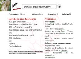 Choux Fleur Creme Dubarry Au Cookeo Cookeo Recette Chou Fleur Creme Dubarry