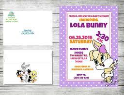 Looney Tunes Baby Shower Invitations Bugs Bunny Daffy Tweety Sylvester Tas Baby Shower Invitations Free Baby Shower Invitations Diaper Baby Shower Invitations