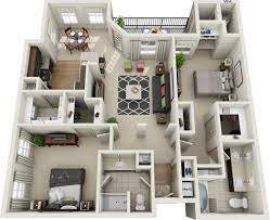 Two Bedroom Floorplans Small House Plans Apartment Layout House Floor Plans