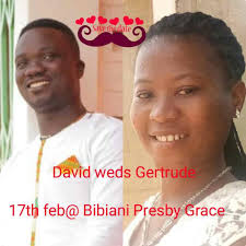 The School Prefect of Akstech (2012-13), Poku David weds fellow mate  Gertrude Dzogbede