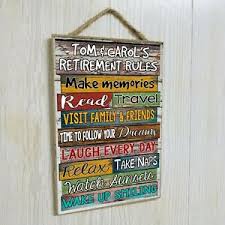 Has someone in your find gifts specifically catered for your close friends, your parents or grandparents, and. Personalized Retirement Rules Retiree Gift Sign 10 5 X7 Custom Plaque Ebay