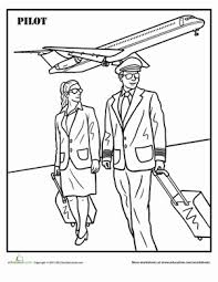 Pilot Worksheet Education Com People Coloring Pages Pilot School Holiday Activities