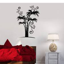 A stark white room with a bright tile mosaic is a stunning way to add an accent wall to a kid's room—and you don't need a fireplace to put in this look. Dwqlx Palms Monkey Animal Vinyl Wall Decal For Living Room Nursery Child Room Decor Wall Stickers Nodic Home Decoration Art Mural Buy Online In Cayman Islands At Cayman Desertcart Com Productid 197448390