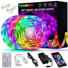 Designing a room for a young girl. 50ft15m Led Strip Lights Tenmiro Smart Led Lights Strip Smd5050 Music Sync Color Changing Rgb Lights App Bluetooth Control Remote Led Lights For Bedroom Party Home Decoration Buy Products Online With