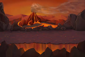 Volcano By Anastacia Chiniaeva Concept Art Volcano Artwork