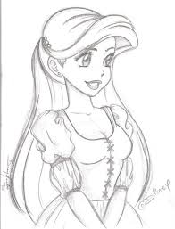 Beautiful princess drawing step by step. Ariel Sketch By Jupta On Deviantart Disney Drawings Sketches Princess Drawings Princess Sketches