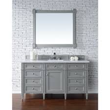 James Martin 60 Inch Brittany Single Sink Vanity With Classic White Top Urban Gray 650 V60s Ugr 3clw In 2020 Single Sink Vanity Single Bathroom Vanity Vanity