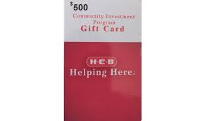 Online registrants will receive a $1.00 discount from the processing and handling fee. 500 Heb Gift Card