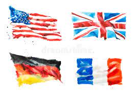 Чемпионат европы 2020 турнирная таблица. Flagi Illyustraciya Akvareli Ameriki Anglii Francii Germanii Narisovannaya Rukoj Illyustraciya Shtoka Illyustracii Naschityvayushej Pyatno Pechat 89366260