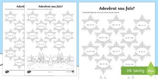 Creeză dinamic fişe de lucru la matematică în format pdf. AdevÄƒrat Sau Fals InmulÈ›iri È™i ImpÄƒrÈ›iri FiÈ™Äƒ De Lucru