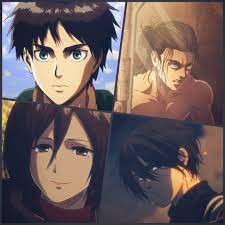 ايرين و ميكاسا واختلاف شكلهم من الموسم الاول الى الموسم الرابع attack on titan eremika animation