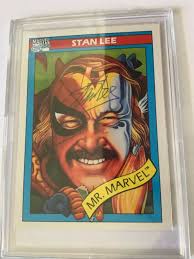 STAN LEE HAND SIGNED 1990 MR. MARVEL TRADING CARD MARVEL UNIVERSE SEALED