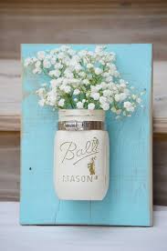 Shabby Chic Wall Organizer Reclaimed Wood Mason Jar Wall Decor Cream Blue Wall Sconce Coastal Cotta Shabby Chic Hallway Shabby Chic Crafts Shabby Chic Bedrooms