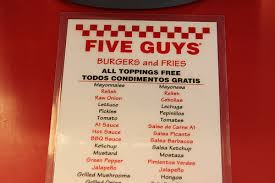 Menu five guys, informations nutritionnelles, guide des allergènes et personnalisation de nos hamburgers, hot dogs, sandwiches et boissons. Five Guys Burgers Vs In N Out Is There Really Any Comparison For Best Burger Good Financial Cents