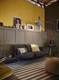 Les Plus Beaux Salons Couleur Taupe En Decoration Wandfarbe Wohnzimmer Wohnzimmer Farbe Senfgelbe Wande