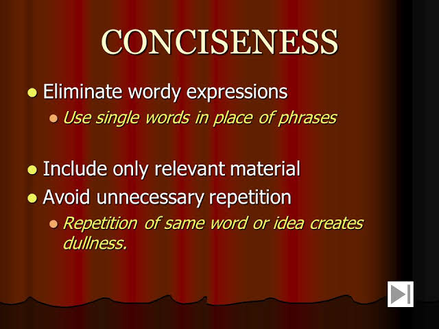 conciseness in communication