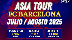 Pretemporada FC Barcelona - Calendario Asia Tour 2025