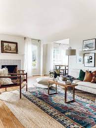 Gallery Wall In This Pretty Living Area Rugs In Living Room Layered Rugs Living Room Living Room Area Rugs