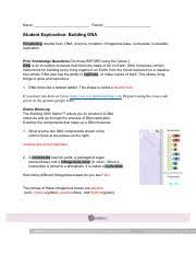 Comments and help with building dna gizmo worksheet answers. Drag One Of The Nucleotides To A Corresponding Nitrogenous Base On One Of The Course Hero