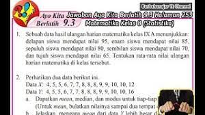 Materi matematika kelas 8 kurikulum 2013 revisi 2017 buku matematika kelas 8 kurikulum 2013 revisi 2017 | blog operator &mldr; Jawaban Ayo Kita Berlatih 9 3 Halaman 253 Matematika Kelas 8 Statistika Youtube