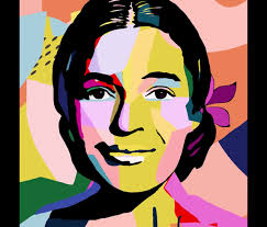 Rosa Art Print: Colorful Portrait, Activist Woman (Digital Download)