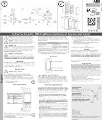 When your fan emits a burning smell, it indicates that the coil windings are burnt. Fhiwd1us Abb Free At Home In Wall Devices User Manual Manual Abb Ceiling Fan Controller Busch Jaeger Elektro Gmbh